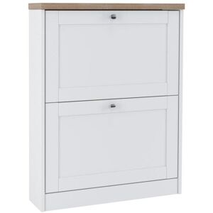Loft24 Heide Sapateira com 2 portas basculantes em Wood Look White