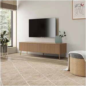 VS Venta-stock Móvel de TV Lluvia com 4 portas cor carvalho, 160 cm de comprimento.