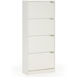 VS Venta-stock Móveis para sapateira Angel 4 portas cor branca, para 24 pares
