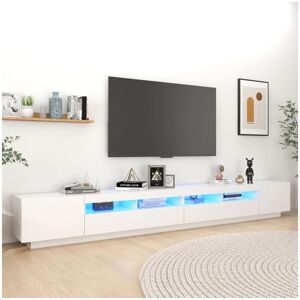 vidaxl Móvel de TV com luzes LED 300x35x40 cm branco