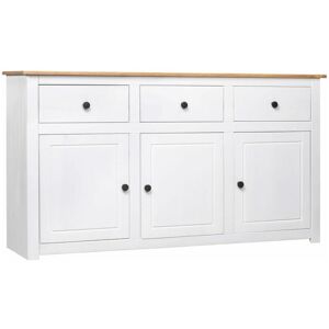 vidaxl Aparador 135x40x80 cm pinho maciço panama branco