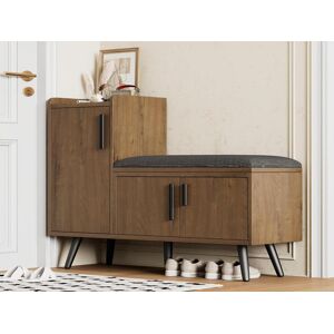 ModernLuxe Sapateira - com banco e 3 portas - Natural
