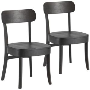 VS Venta-stock Pack de 2 cadeiras Nala cor preto, madeira maciça