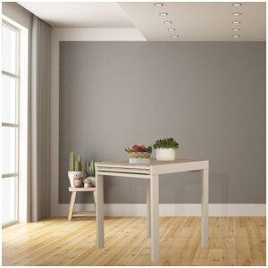 Mesa de bar cozinha 70x70 extensível até 70x140 cm cor bege mod. SANREMO por Yelloo