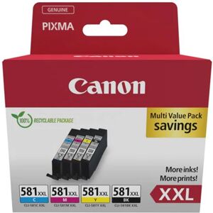 Canon Multipack de Tinteiros CLI-581XXL B/C/M/Y de Alto Rendimento