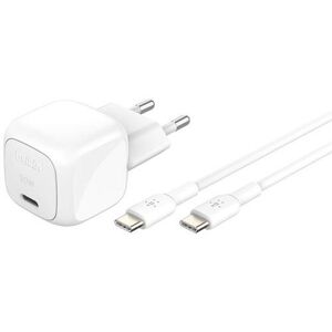 Belkin Carregador USB-C PD 30 W + Cabo USB-C/USB-C 1 M - Branco