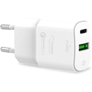 Puro Carregador USB/USB-C 20W - Branco