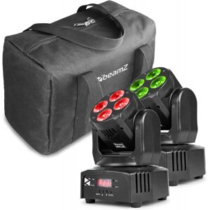 Pack 2x Moving Head LED 4x 9W (4-EM-1) RGBW DMX c/ Saco Transporte (MHL36) - beamZ