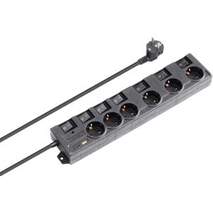 Extensão Sextupla c/ Interruptores Individuais / Porta USB-C / USB-A (1,3 mts) - NIMO