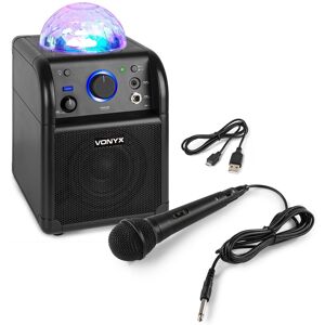 Coluna Portátil 50W Bluetooth c/ Microfone c/ Efeitos de LED RGB (Preto) SBS50B - VONYX