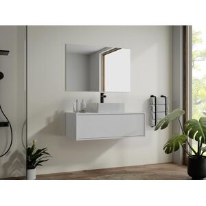 Vente-unique Móvel suspenso de casa de banho cor branca 94 cm - TEANA II