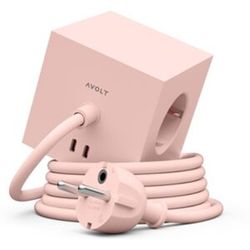 BEBLAU Carregador de Parede AVOLT Square 2x Usb - C (30W - 1.8 M - Rosa )