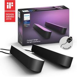 Kit 2 Barras de Luz inteligentes PHILIPS HUE Play Preto (Luz branca e cor)