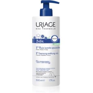 Uriage Bébé 1st Cleansing Soothing Oil óleo de limpeza apaziguador para pele seca a atópica 500 ml. Bébé 1st Cleansing Soothing Oil