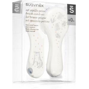 Suavinex Tigers Brush-comb Set conjunto para bebés 0+ Grey 2 un.. Tigers Brush-comb Set