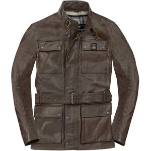 Black-Cafe London Moskau Jaqueta de couro de motocicleta Castanho 50