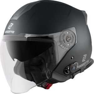 Bogotto H586 BT Solid Bluetooth Capacete a jato Preto S