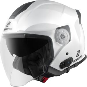 Bogotto H586 BT Solid Bluetooth Capacete a jato Branco M
