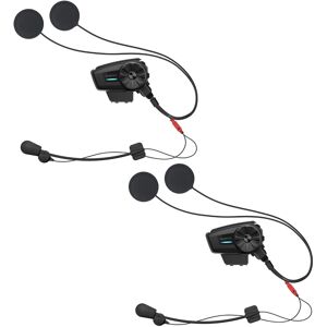 Sena Spider ST1 HD Bluetooth Pacote duplo do sistema de comunicação Preto único tamanho