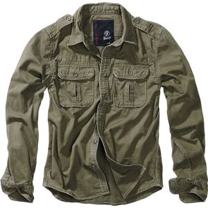 Brandit Vintage Longsleeve Camisa Verde 5XL