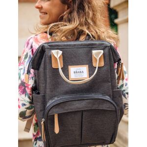 Mochila muda-fraldas Wellington, da BEABA cinza mesclado