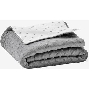 VERTBAUDET Cobertor biface em polar/moletão, para bebé, Stella cinzento escuro liso