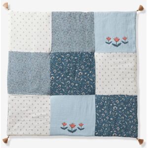 VERTBAUDET Tapete / Fundo de parque em patchwork, INDIA azul estampado