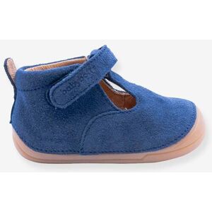Botinhas em pele, com barra autoaderente, 4001B102 da Babybotte®, para bebé azul