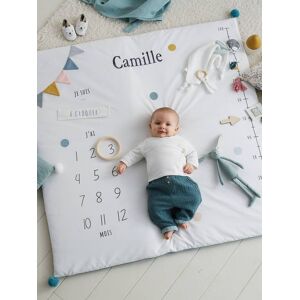VERTBAUDET Tapete cenário de fotografias personalizável, para bebé branco claro liso com motivo