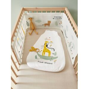 VERTBAUDET Contorno de berço, Wildlife branco claro liso com motivo