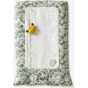 VERTBAUDET Capa personalizável para colchão de mudas, Hanói branco claro estampado