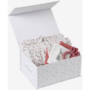 VERTBAUDET Caixa presente para recém-nascido, 8 peças: 1 roca, 1 tapete de mudas nómada, 5 toalhetes, 1 saco branco estampado