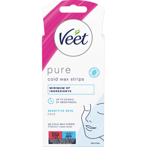 Veet Pure Wax Strips Ansikte Känslig Hud 20 st