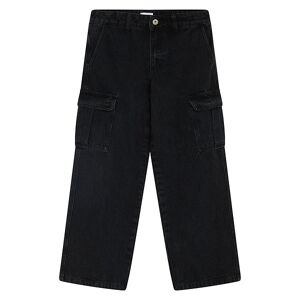Grunt Jeans - Worki Low Waist Cargo - Svart - Grunt - 14 År (164) - Jeans 164