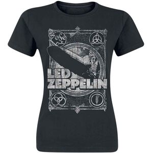 Led Zeppelin: Ladies T-Shirt/Vintage Print LZ1 (Black) (Large)