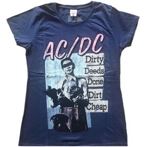 AC/DC: Ladies T-Shirt/Vintage DDDDC (Navy Blue) (Small)