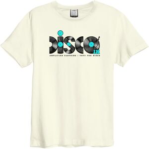 House of Amplified: Disco Discs Amplified Vintage White Large t Shirt