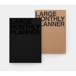 Glory House JSTORY Large Monthly Planner (Kraft, black) Lays Flat Undated Year Round Flexible Cover Goal Thick Paper