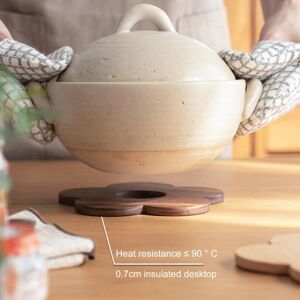 Home Textile Star Cup Coaster Simple Appearance Heat Insulation Wood Creative Flower Shape Drink Placemat for