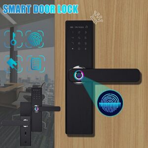 Crown Global Biometric Fingerprint Lock Security Intelligent Smart Lock Password Unlock Door Lock Swipe Key Lock Smart Electronic Hotels
