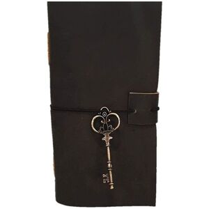 Vintage Leather Diary Vintage Leather Handmade Paper Journal Diary with Stylish Key (Black)