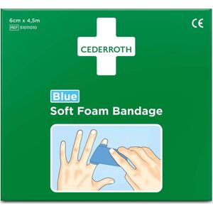 Soft Foam Bandage Cederroth Blå, 6 Cm X 4,5 M