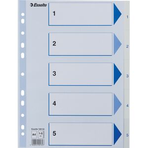 Esselte-Register A4 1-5 Plast Vit