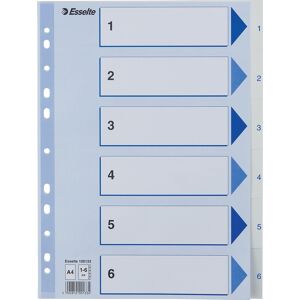 Register Esselte A4 1-6 Plast Vit