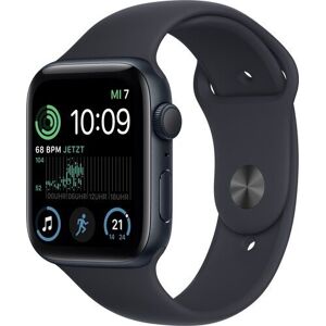 Apple Watch SE 44 mm (2022) GPS Midnatt Sportband Midnatt S/M