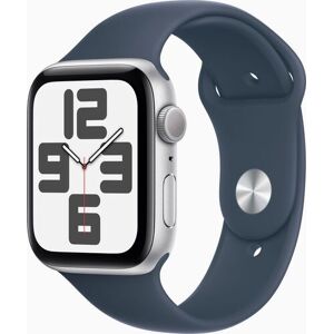 Apple Watch SE 44 mm (2022) GPS silver Sportband stormblå M/L