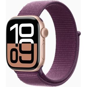 Apple Watch Series 10 Aluminium 42 mm (2024) GPS roségold Sportloop plommon