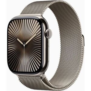 Apple Watch Series 10 Titan 46 mm (2024) GPS + Cellular naturlig Milanesisk loop M/L naturlig