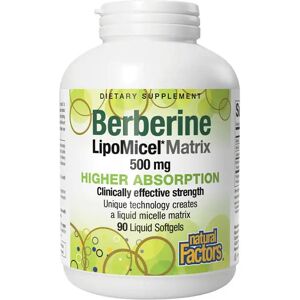 Natural Factors - Berberine LipoMicel Matrix, 500 mg, 90 mjukkapslar
