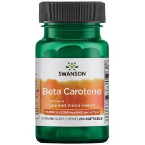 Swanson - Betakaroten (Vitamin A), 10 000 IU, 250 mjukkapslar